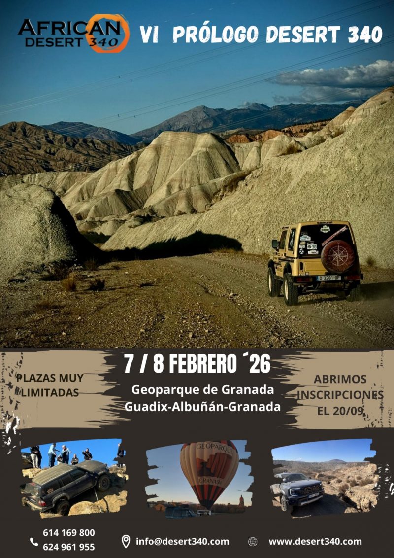 Inscripción VI PROLOGO DESERT340 GUADIX-MARQESADO (SOLO 1 DÍA)